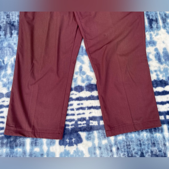 Perfect Fall Pant Rusty Red Maroon Haband Casual Joe Cotton Poly Elastic Size 42 - Picture 2 of 10